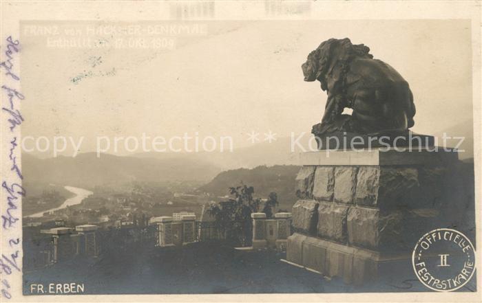 Graz Steiermark Franz von Hackher Denkmal auf dem Schlo