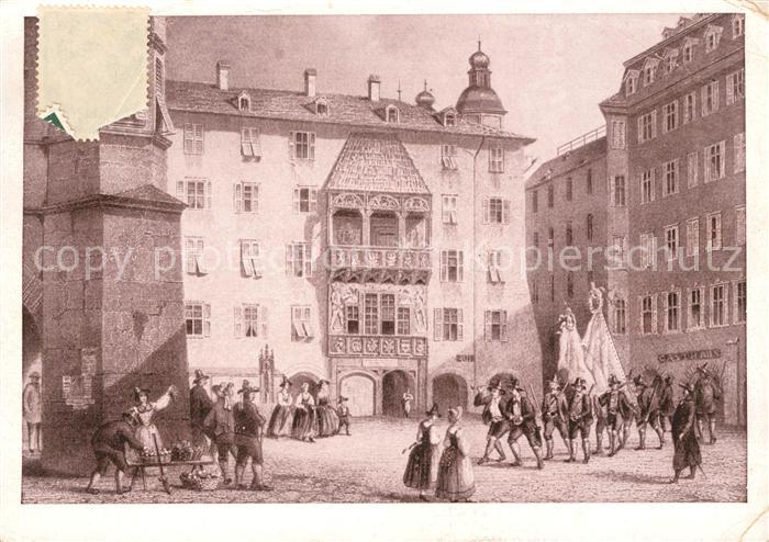 Innsbruck Goldenes Dachl Offzielle Bildpostkartensammlung der oesterreichhilfe B