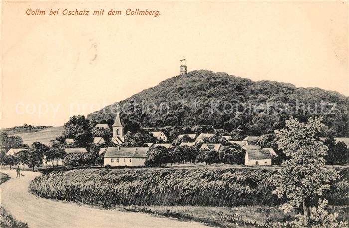 Collm Ortsansicht mit dem Collmberg