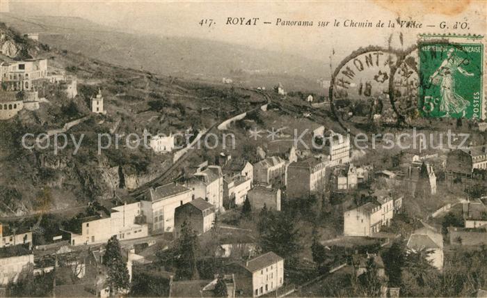 Royat les Bains Panorama sur le Chemin de la Vallee