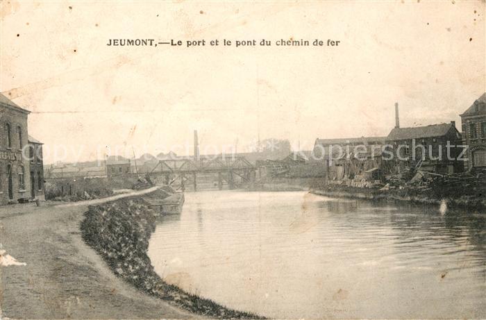 Jeumont Le port et pont du chemin de fer