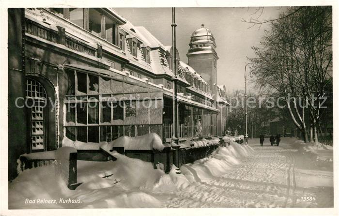 Bad Reinerz Niederschlesien Kurhaus verschneite Strassen