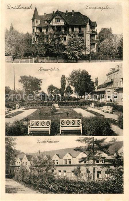 Bad Lausick Genesungsheim Konzertplatz Badehaeuser