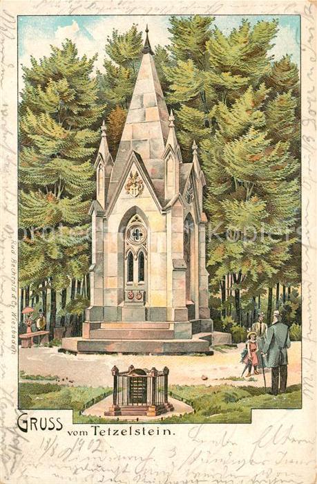 Wolfenbuettel Tetzelstein Denkmal Kuenstlerkarte