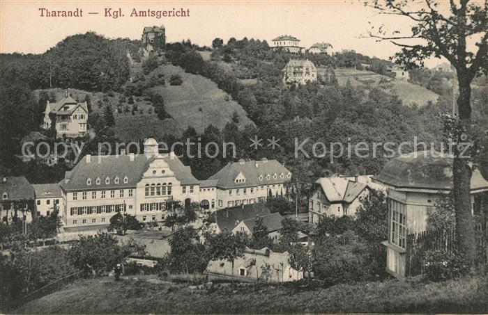 Tharandt Teilansicht mit Kgl. Amtsgericht