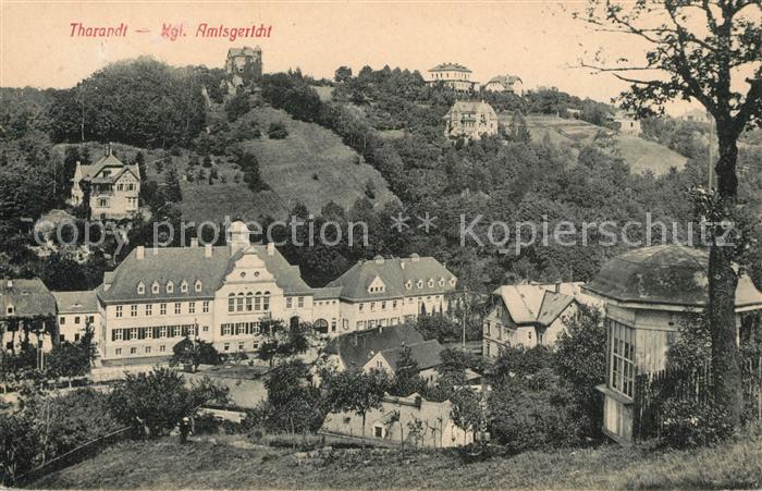 Tharandt Teilansicht mit Kgl. Amtsgericht