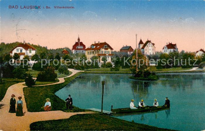 Bad Lausick Villenkolonie Promenade am See
