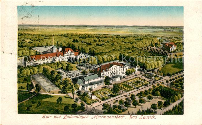 Bad Lausick Kur und Badeanlagen Herrmannsbad aus der Vogelperspektive
