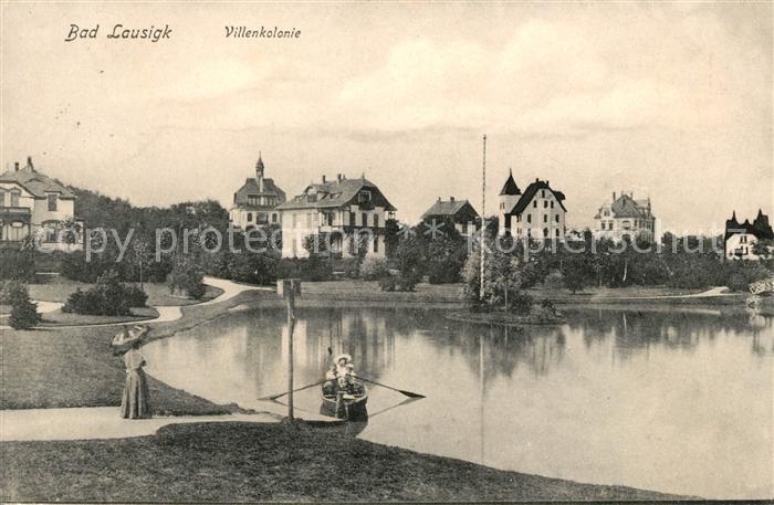 Bad Lausick Villenkolonie Promenade am See