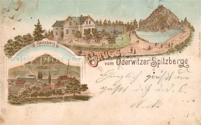 Oderwitz Spitzberg Bergrestaurant Litho Deutsche Reichspost