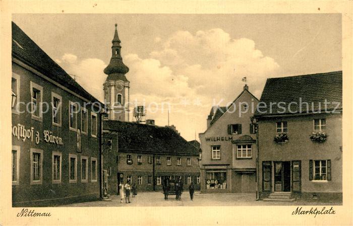 Nittenau Marktplatz Gasthof Kirchturm