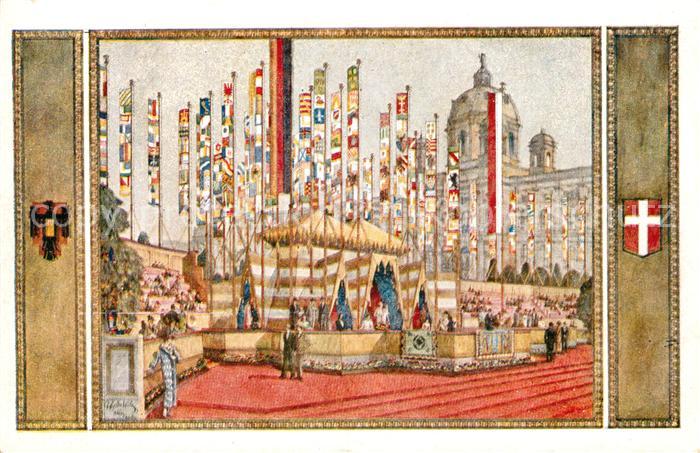 WIEN AT Festzelt am Burgring Festpostkarte 10. Deutsches Saengerbundesfest