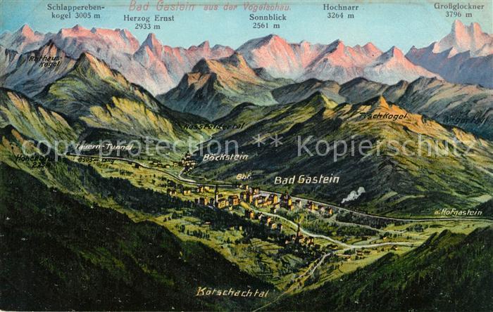 Bad Gastein und Umgebung Alpenkette aus der Vogelperspektive