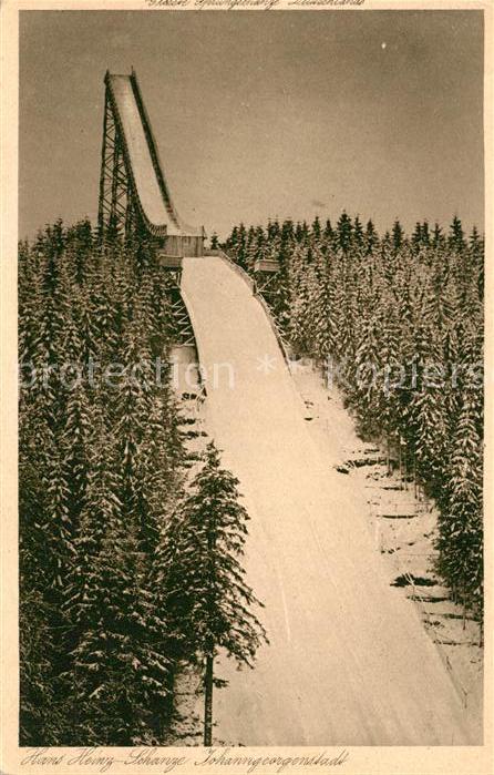 Johanngeorgenstadt Hans Heinz Schanze Skispringen Kupfertiefdruck