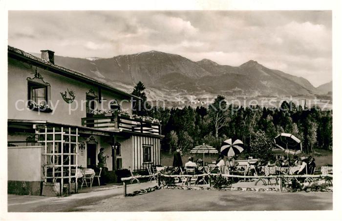 Simssee Rosenheim Terrassenkaffee Weinberg Pension Alpen