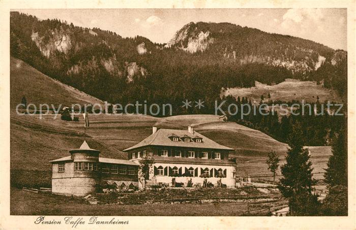 Hindelang Pension Caffee Restaurant Dannheimer Allgaeuer Alpen
