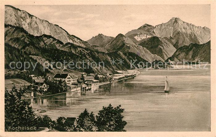 Kochel See Kochelsee Grauer Baer und Herzogstand Bayerische Voralpen