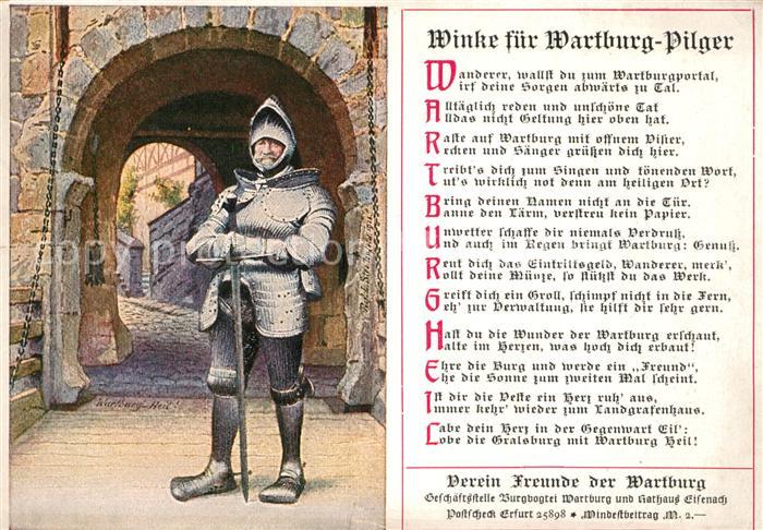 Wartburg Eisenach Wache Ritter Ruestung Winke fuer Wartburg Pilger