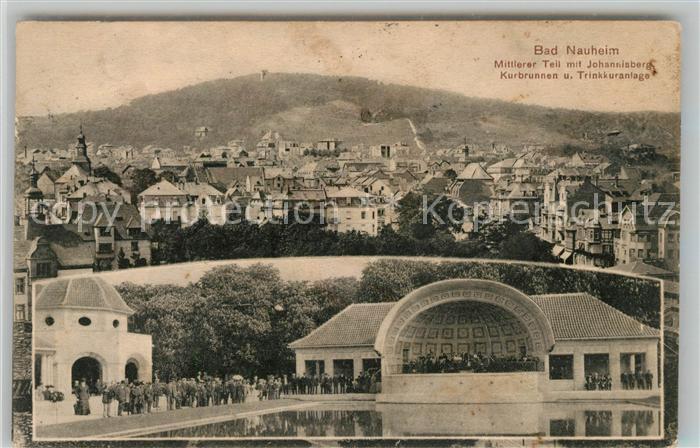 Bad Nauheim Mittlerer Teil mit Johannisberg Kurbrunnen Trinkkuranlage