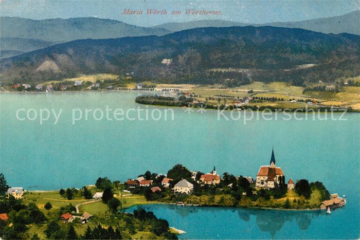 Maria Woerth Woerthersee Fliegeraufnahme