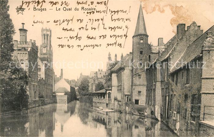 Bruges BRUGGE Belgie Le Quai du Rosaire