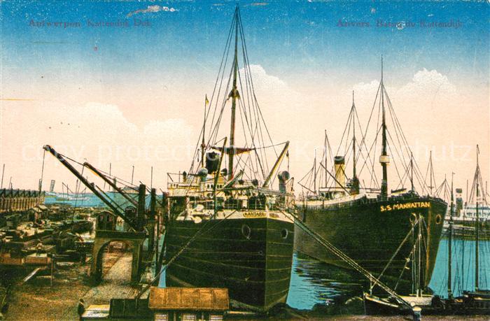 Antwerpen Anvers ss Manhattan Kattendijk Dok