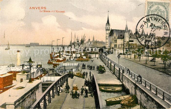 Anvers Antwerpen Le Steen Escaut