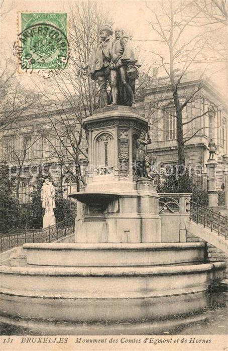 Bruxelles Bruessel Monuent des Comtes Egmont Hornes