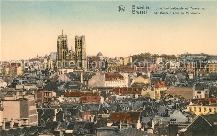 Bruxelles Bruessel Kirche Sainte Gudule Panorama