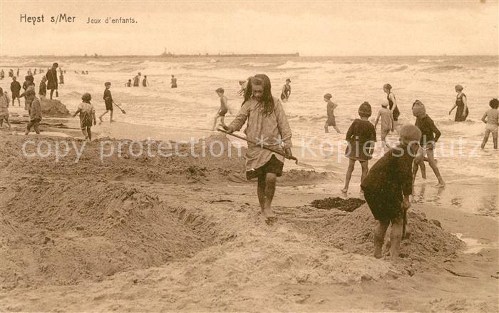 Heyst-sur-Mer Flandre Kinder am Strand