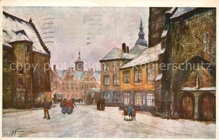 Bruessel Bruxelles Bon Marche Apfelmarkt Kuenstlerkarte