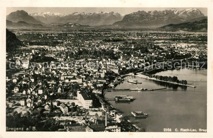 Bregenz Bodensee Fliegeraufnahme