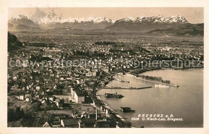Bregenz Bodensee Fliegeraufnahme