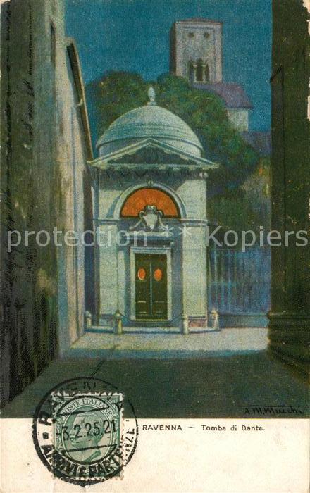 Ravenna Italia Tomba di Dante Kuenstlerkarte