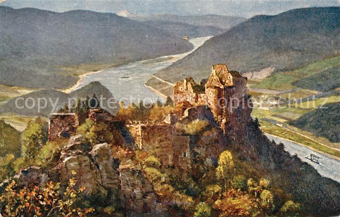 Aggsbach-Dorf Ruine Aggstein Wachau Donaupartie