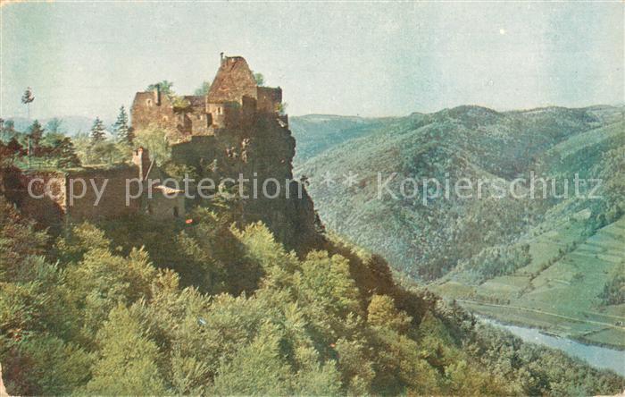 Aggsbach-Dorf Ruine Aggstein Wachau Donaupartie