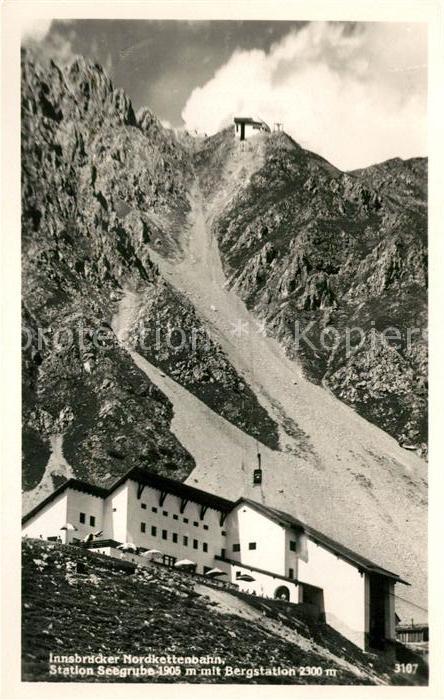 Innsbruck Nordkettenbahn Station Seegrube mit Bergstation
