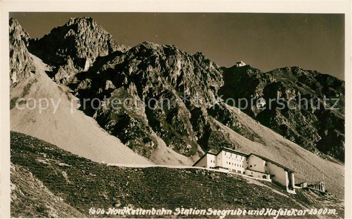Innsbruck Nordkettenbahn Station Seegrube und Hafelekar