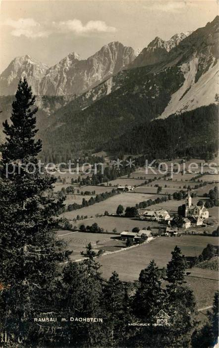 Ramsau Dachstein Steiermark Panorama mit Dachsteingebirge