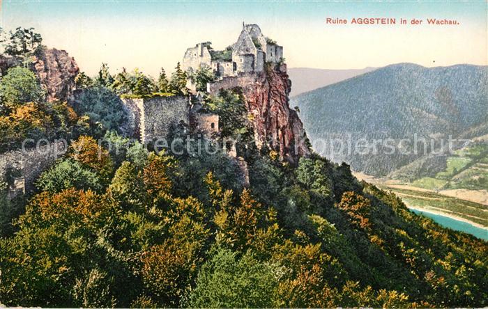 Aggsbach-Dorf Ruine Aggstein in der Wachau