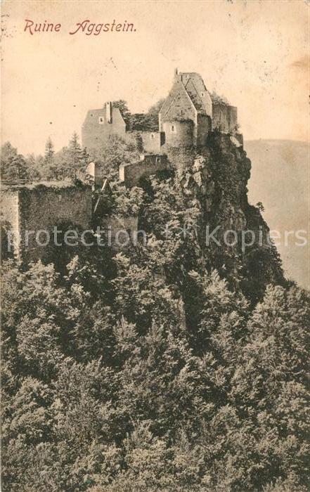 Aggsbach-Dorf Ruine Aggstein in der Wachau an der Donau