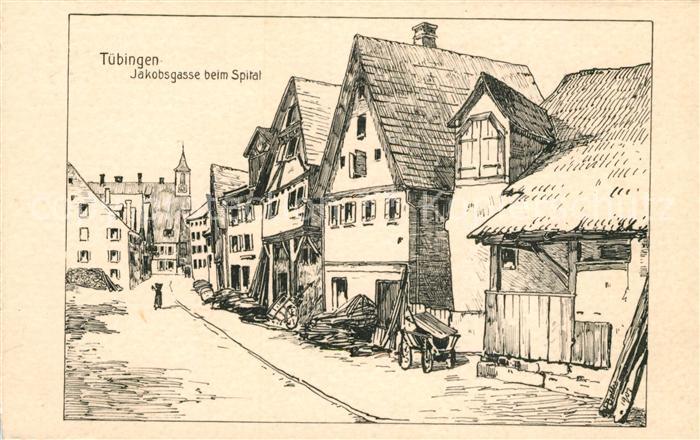 TueBINGEN BW Jakobsgasse Kuenstlerkarte