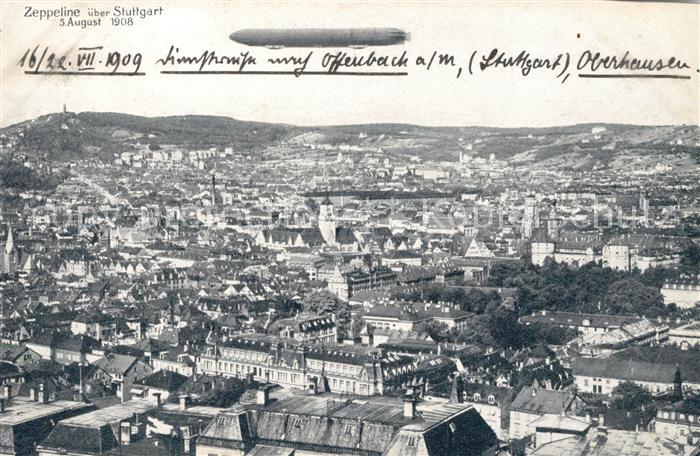STUTTGART  CITY Fliegeraufnahme Zeppeline