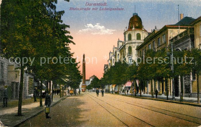 Darmstadt Rheinstrasse Ludwigssaeule