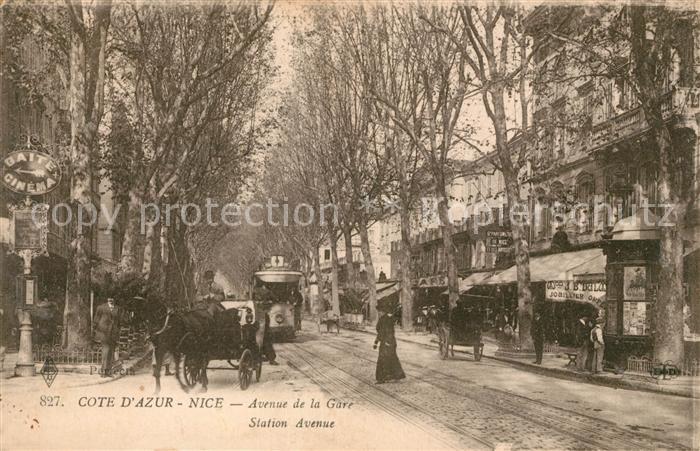 Nice Alpes Maritimes Avenue de la Gare Haltestelle