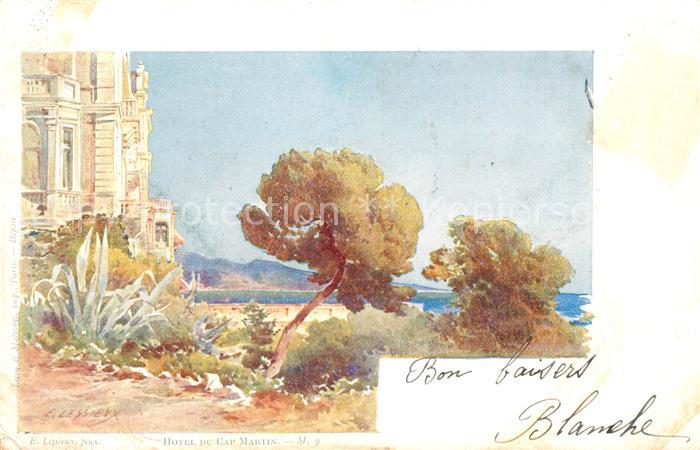 Cap Martin Hotel Kuenstlerkarte