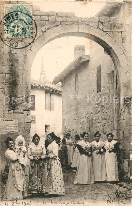 Maillane Rue Frauen Trachten