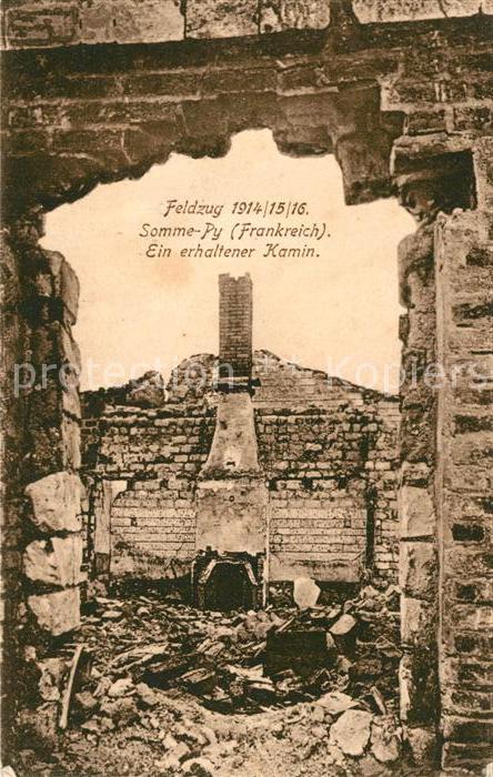 Somme-Py-Tahure Feldzug Kriegszerstoerung