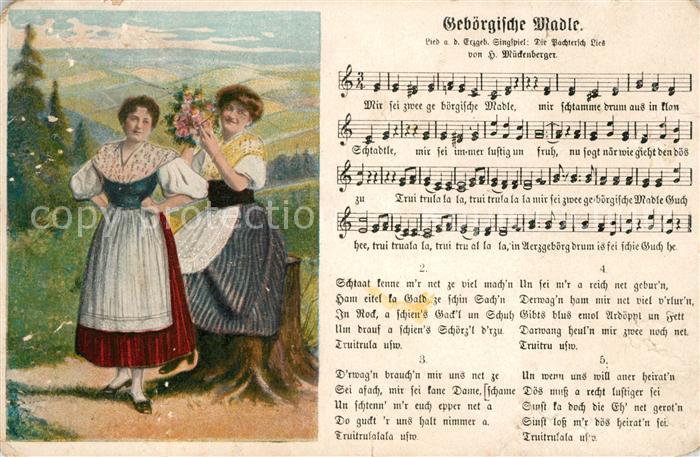 Erzgebirge Region Lied Geboergische Madle