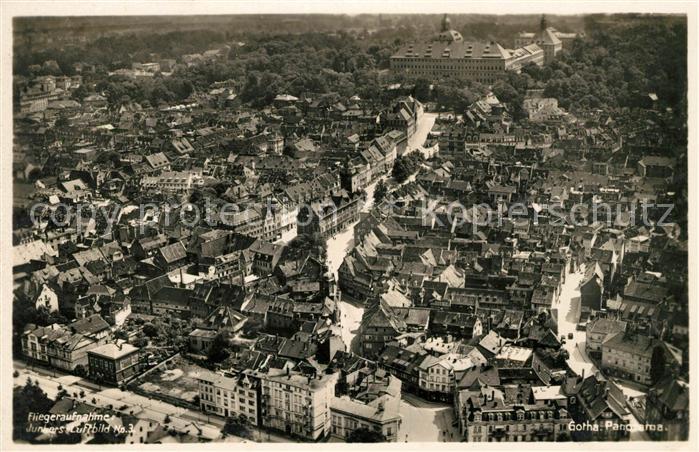 Gotha Thueringen Panorama Fliegeraufnahme